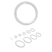 16G White Rubber O-Ring Replacement Silicone O Rings for Eyebrow Labret Industrial Pincher Piercing Retainer Replacement White O Ring 1.2mm