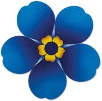Alzheimers Society Wooden forget-me-not flower pin badge