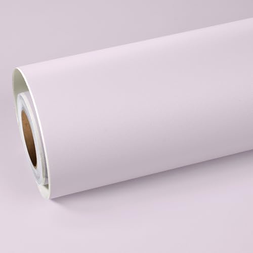 ReWallpaper Papier Adhesif pour Meuble Violet Clair Papier Peint Adhesif Mural Chambre Fille Adulte Papier Vinyle Adhesif Cuisine Violet Mat Film Adhésif...