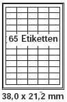 Etiquetas Blancas Autoadhesivas 70x36 Mm - 1200 Unidades En 50 Hojas A4, Made In Germany, PRIPA