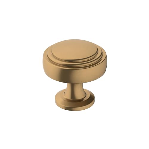 Image of Amerock 1-1 /4 inch Round Winsome Champagne Bronze Cabinet Knob | Durable Zinc drawer knob and cabinet hardware, ideal for kitchen cabinets, bathroom vanities, dressers, and furniture