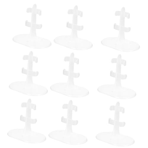 ibasenice 20 Piezas Soporte de pie de muñeca Base de Soporte de muñeca Modelo Expositor de muñecas Soporte para muñecas Accesorios muñecas Bebe Estante de exhibición de muñecas el plastico