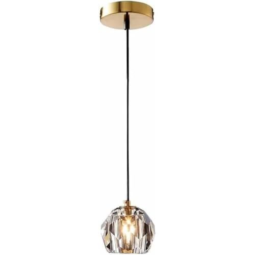 Plafonnier suspendu 3 modes de couleur Hertl lampe LED cristal réglable pour chambre