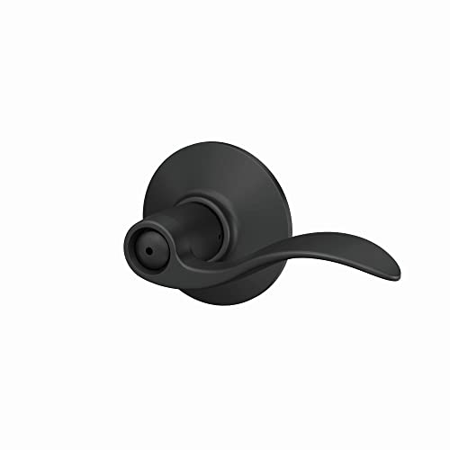 Image of SCHLAGE F40 Acc 622 Accent Door Lever, Bed & Bath Privacy Lock, Matte Black (Pack of 4)