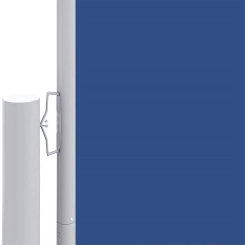 Paravent rétractable double 2x10m bleu brise-vue extensible pour balcon