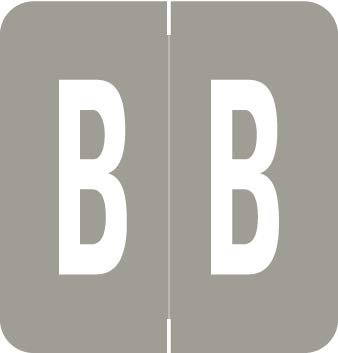 Doctor Stuff - File Folder Labels, Alphabet Letter B, VRE/GBS 8850 - VRAM Series Compatible Alpha Stickers, Gray, 1.3" x 1.25", 250/Roll