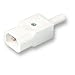 Replacement IEC White Male Power Plug