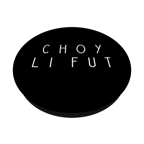 Choy Li Fut Beginner Design. Chinese Kung Fu Classic Font PopSockets Swappable PopGrip, Black - Image 2
