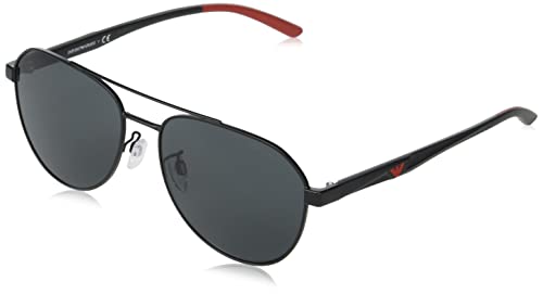 Emporio Armani Dark Grey Pilot Men's Sunglasses EA2129D 300187 59