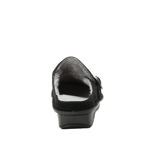 Image of Alegria Women's Brigid Leather Moc Toe Open Back Clog with Heel Cup