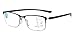 Produktbild Gleitsichtbrille Lesebrille Halbrahmen schwarz Multifokale Gläser Damen Herren Dioptrien mit Anti-Blaulicht eckig (wahlweise mit +1.00 / +1.50 / +2.00 / +2.50 Dioptrien) (SCHWARZ, 2.50, diopters)