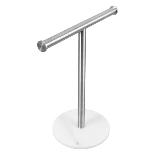 Porte-serviettes polyvalent KICHOUSE avec base en marbre stable et support en T