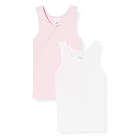 s.Oliver Girls' Pink Undershirts with Bow Cover