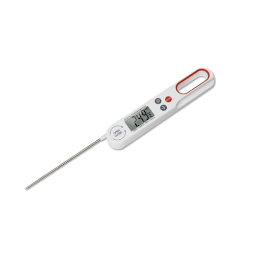 料理用デジタル温度計 折りたたみ式 調理用温度計 高精度-50℃~300℃ 収納便利 LCDディスプレイ バックライト付き 食品用ステンレス 油/揚げ物/天ぷら/焼き肉/コーヒー/お茶/BBQ用などの温度管理 サーモメーター 白
