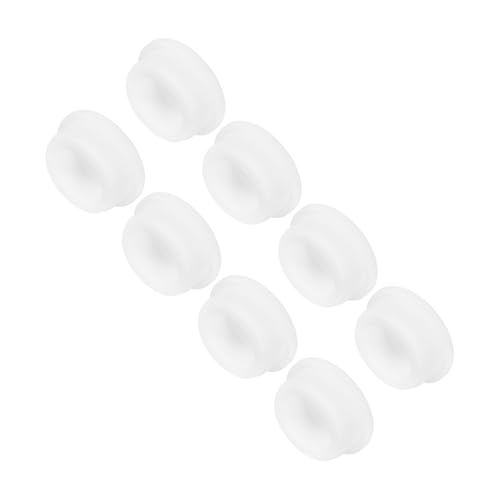 Image of MECCANIXITY 8Pcs T-Shaped Silicone Plugs 34.8mm 1-3 /8 Inch Dia Snap in Plug Hole Seal Cover Round Rubber Stopper for Kitchen Rubber Bulkheads Waterproof Sealing Plugs White