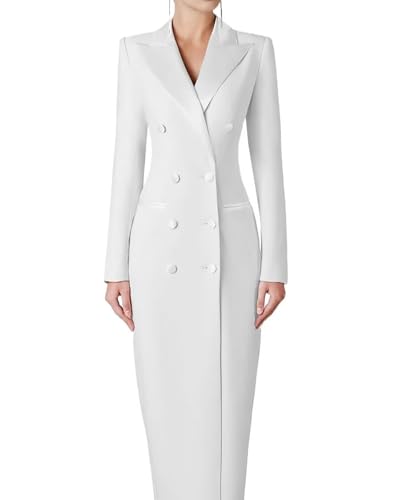 Women's Spring Fall Business Casual Blazers Long Sleeve Peak Lapel Trendy Work Office Blazer Jackets Outerwear MCM193