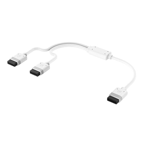 Corsair iCUE LINK Y-Cable - 600mm Straight - White, 23.622 inches x 0.5 cm