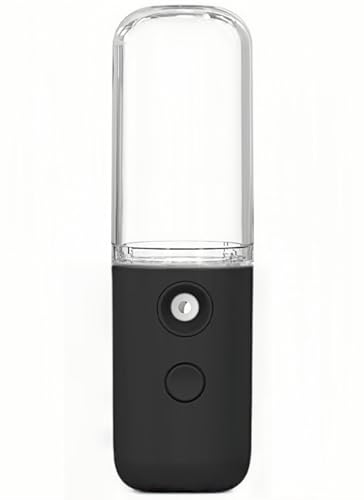 Nano Facial Handlicher Nebelsprüher, Feuchtigkeitsspendendes Make-up und Feuchtigkeitsspendender Zerstäubung Befeuchter für die Hautpflege (BLACK)