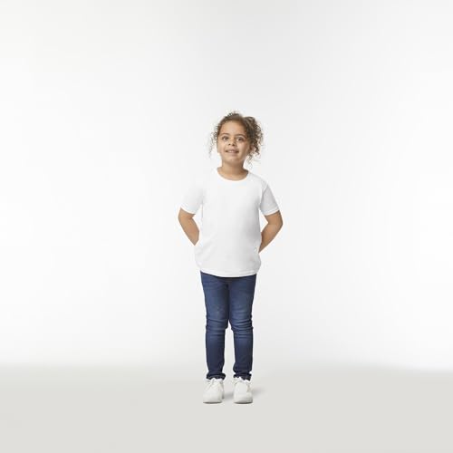 Gildan Youth Toddler T-Shirt, Style G5100P, 2-Pack, White, 4T - image 3