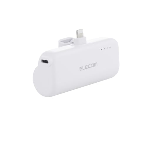 Amazon | エレコム モバイルバッテリー 5000mAh 12W Lightning 直挿し