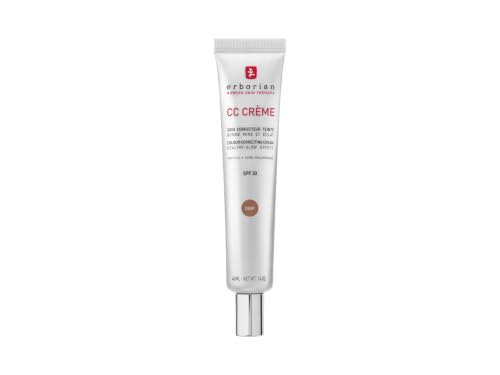 Erborian - CC Crème alla Centella Asiatica - Crema Viso Illuminante ad Alta Definizione e Trucco - Protezione Solare SPF 30 - Cosmetica Coreana - Deep 40ml
