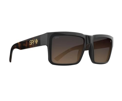 Spy Optic Montana Sunglasses Black Honey Tortoise with Happy Dark Brown Fade Lens