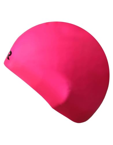 TYR Adult Silicone Long Hair Swim Cap - Wrinkle-Free, Streamlined Performance Cap for Braids...