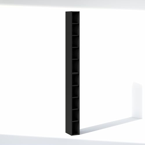 Image of Furinno Fulda 10-Tier Closet Organizers and Storage, Open Shelf, Storage Organizer, 6-Inch Width, for Closet, Bedroom, Blackwood