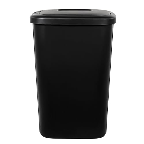 Caneca de basura 13.3 gal Plástico con tapa táctil negro miniatura 5