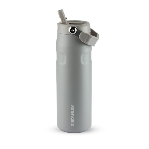 Stanley - Garrafa de Água Aerolight Flip Straw, Canudo Integrado, Abertura Grande, Aço Inoxidável Leve, 710ml Ash