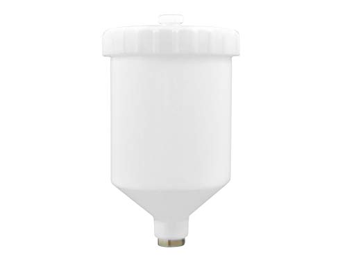 BSD Druckluft Spritzpistole Ersatzbecher 600ml - Ersatz Fließbecher für Farbspritzpistole - Innengewinde M16x1,5