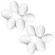 BTSD-home12Pcs weißeOstereier Falsches hölzernes Nest Handwerk Eier Dekorationen Hühner Legen Hühnerstall Zubehör