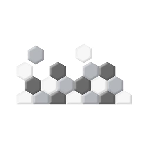 8 Paneles para Cabecero Hazlo Tú Mismo de Pelar y Pegar, Almohadilla de Pared Hexagonal, para Dormitorio, Sala de Estar, Fondo de Sofá o Mesilla de Noche, Tatami, Par(Size:28.8 * 25cm,Color:Blanco)