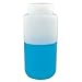 NALGE NUNC International 332189-0008 Wide Mouth HDPE Economy Bottle with Closure, 250 mL Capacity, 43 mm Closure Size, 33 mm Inner Neck Diameter, 61 mm Diameter, 131 mm Height