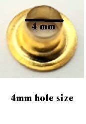 Image of Multipurpose Eyelet /Grommet Without Washer Made of Brass, Colour - Antique Brown, Gold, Black Size Outer Dia 5 mm, Inner 3 mm, Outer Height 5 mm and Inner - 3 mm (200, Antique)
