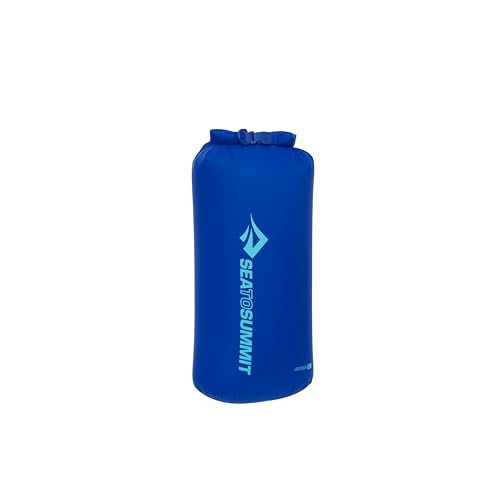 Sea to Summit - Lightweight Dry Bag L 13L - wasserdichte Aufbewahrung - Rollverschluss - Recycling-Gewebe - Befestigung & D-Ring - Wandern & Paddelsport - 22 x 20 x 45.9cm - Surf Blue - 81g