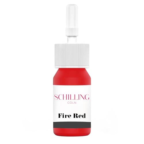 Premium Microblading Permanent Make Up - Pigmentos duraderos y libres de crueldad para PMU – 3 ml vegano, fabricado en Alemania y dermatológicamente probado (rojo ferred)