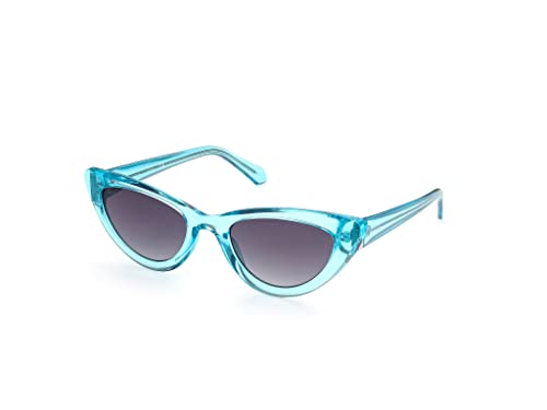 Guess GU7811 84B Women's Shiny Light Blue Plastic Frame Sunglasses