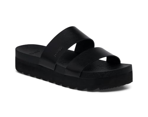 Image of Sanuk Alt-Itude Womens Platform Sandals - Arch Support Slides | Platform sandals women, womens fashion slide sandals, molded footbed with arch support