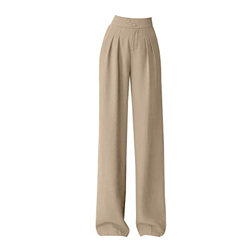 Calça social feminina casual plus size para negócios com cintura alta aparência de barriga fina solt