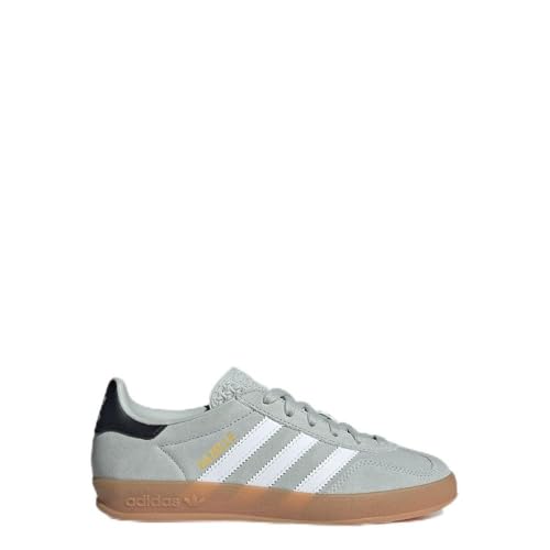 adidas Unisex-Child Wonsil/Ftwwht/Cblack Gazelle Indoor J Wonder silverFtwr White/Core Black 4 US