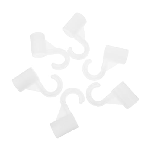 Sosoport 6 Staffe per Asta Armadio in Plastica da 25 MM Gancio di Collegamento in Metallo Supporti Robusti per Estremità Aste Guardaroba Salvaspazio Ferramenta per Montaggio Appendiabiti