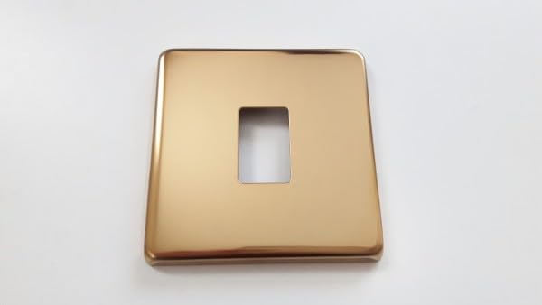 Light Switch Cover Plate Conversion in Polished Brass Single Or Double Stick on (2 X Single Light Switch Cover Plate)