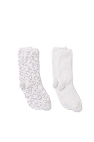 Image of Barefoot Dreams CozyChic Women’s Barefoot in the Wild 2 Pair Sock Set-Crew Socks Plush Socks, Loungewear