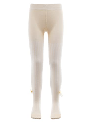 Little Baby Girls Cotton Footed Tights Stocking with Bowknot Elastic Waist Pantyhose Stocking Casual Wear