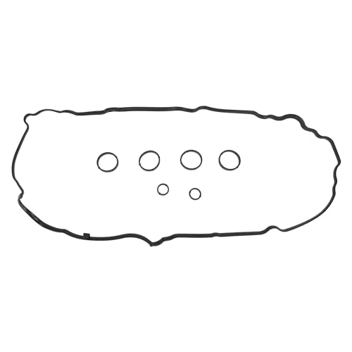 Image of Valve Cover Gasket, Cylinder Head Valve Seal Gasket with Spark Plug Gasket No.11127567877 for Mini Cooper 2007-2016 W /O Turbocharger Black, 1 Set