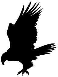 Slap-Art Hawk Silhouette Vinyl Decal Sticker Black