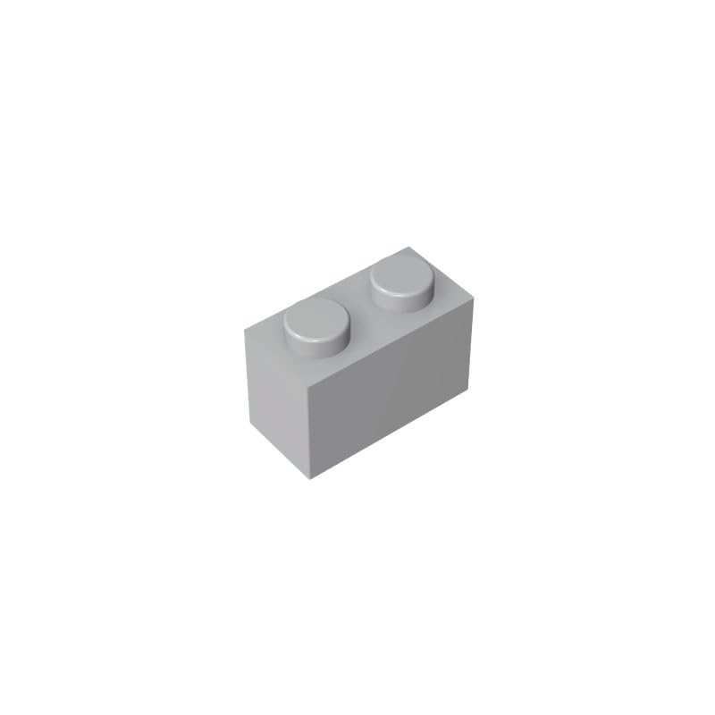 3004 Basic Bricks Brick 1x2 50 Pieces GDS-532 Compatible with Lego Building Blocks Color:Light Bluish Gray โ image 1