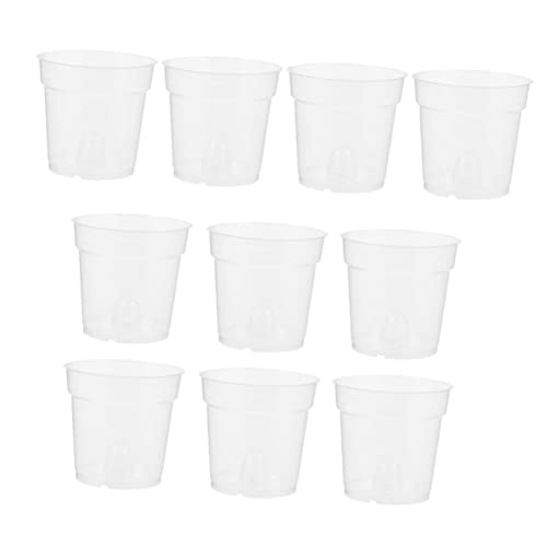 ibasenice 20Pcs Transparent Orchid Pots Durable Material Plant Nursery Containers Breathable Flower Planters for Home and Garden Decor for Plant Growth and Ventilation