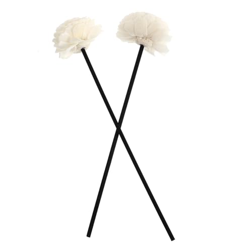 GRIRIW 4pcs Diffuser Flower Sticks Rattan Diffuser Sticks Chrysanthemum Flowers for Home Fragrance and for Bathroom and Living Room Decor